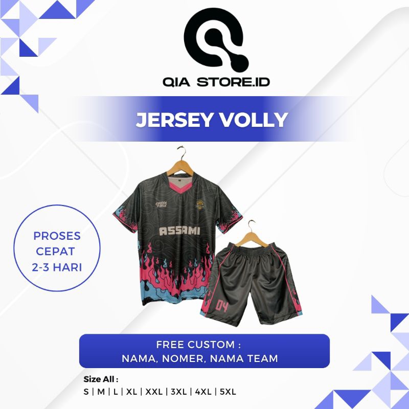 Jersey Voli Cowo Fullprint Kaos Voli Pria