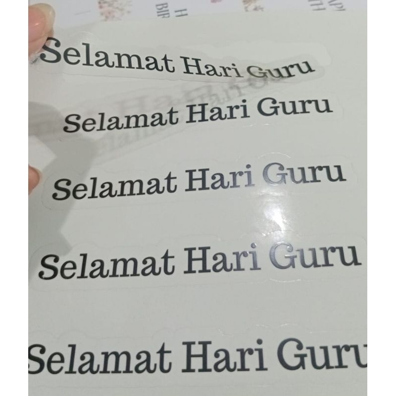

Stiker Transparant PVC Board | Happy Teachers Day, Selamat Hari Guru