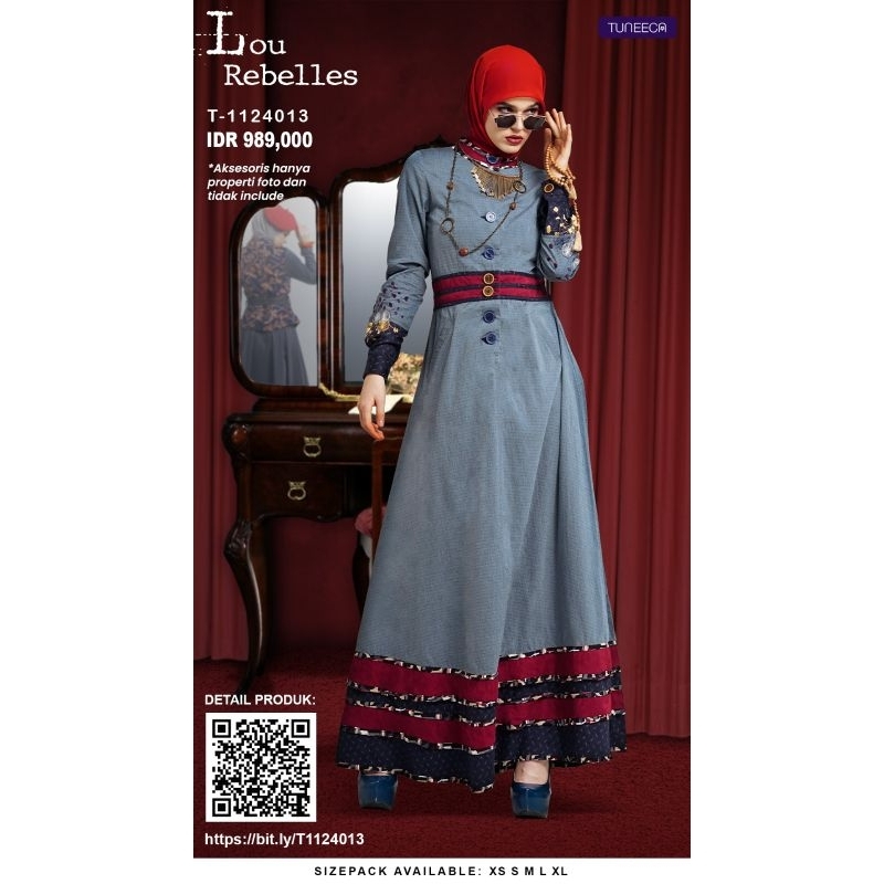 Gamis Lou Rebelles T-1124013 edisi enigma by tuneeca