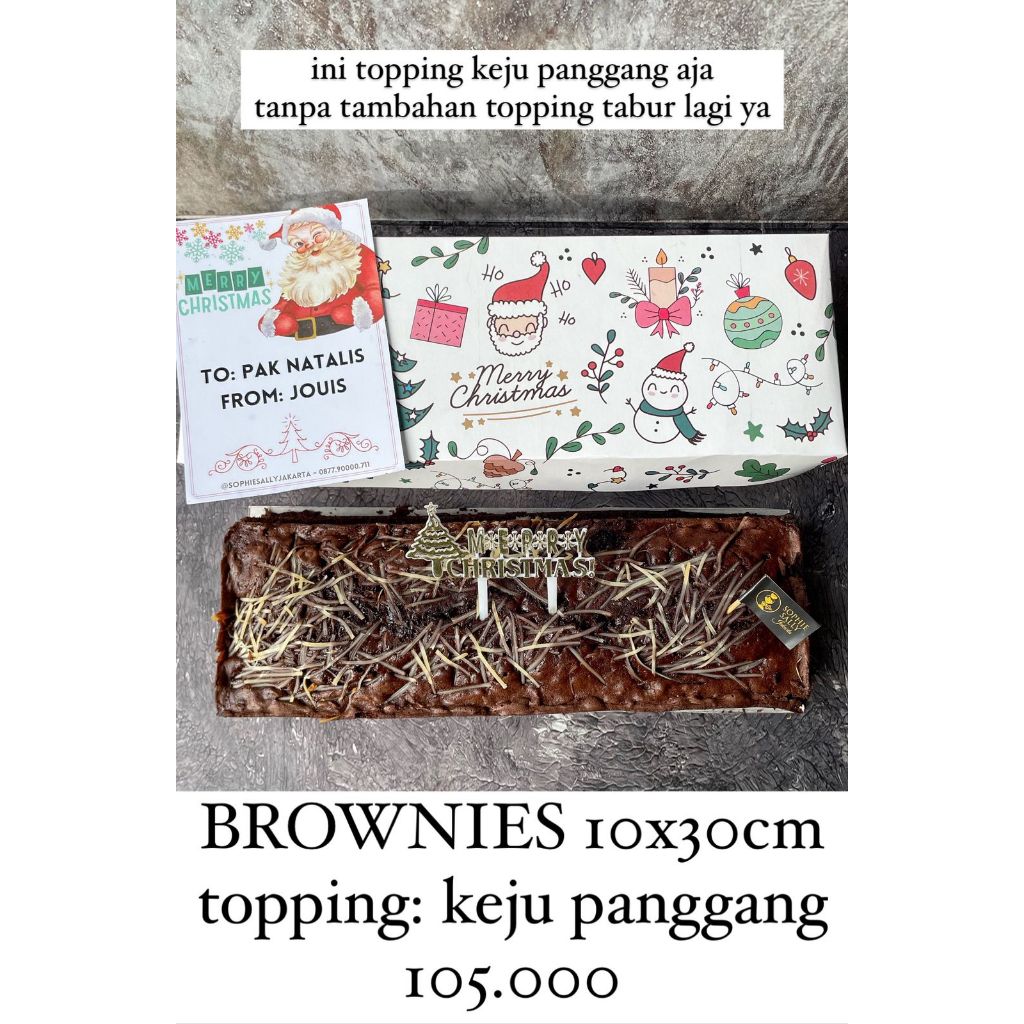 

Brownies Keju Panggang - Hampers Christmas / Paket Natal - READY