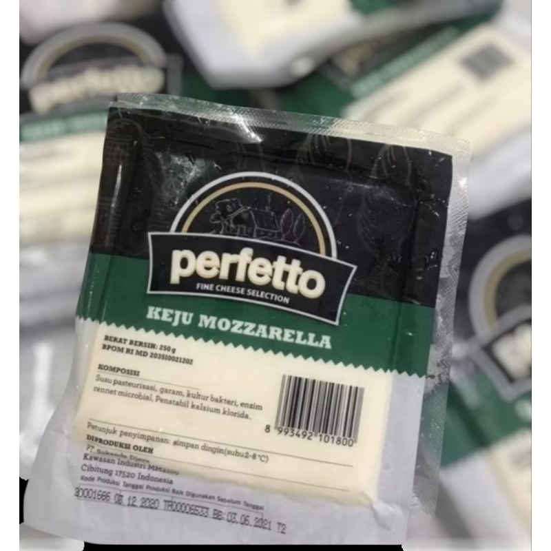 

Keju Mozzarella Perfetto 250gr | Pack Original Keju berkualitas