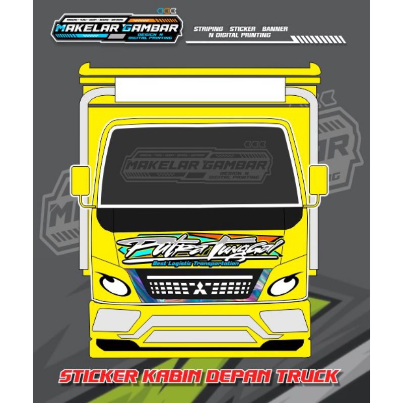 STIKER KABIN DEPAN TRUK, STIKER KABIN TRUK