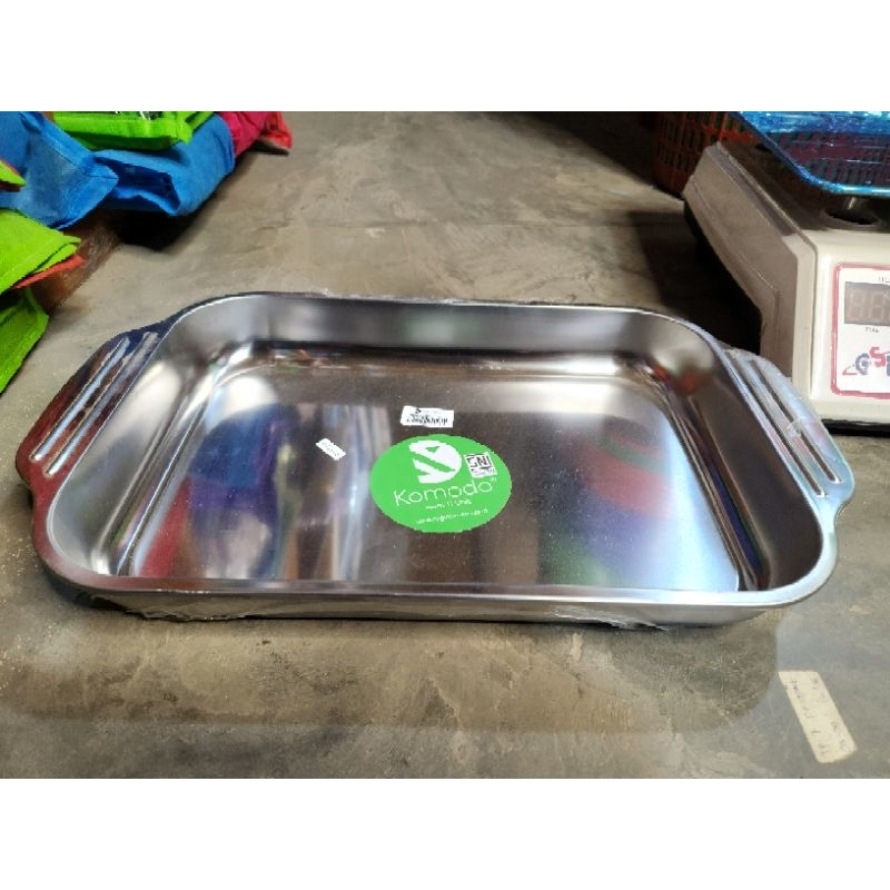 Nampan komodo segi stainles 41x25cm