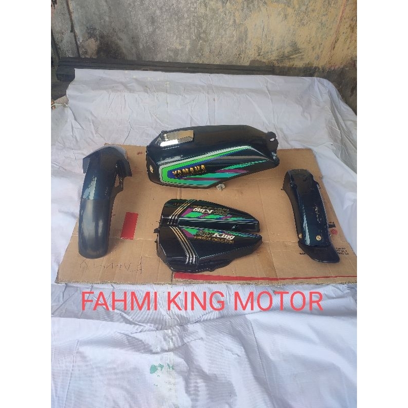 TANGKI BODY BAJU SET RX KING ORIGINAL YGP GRES BARU HIJAU BOTOL STRIPING 1997/98 KOMPLIT
