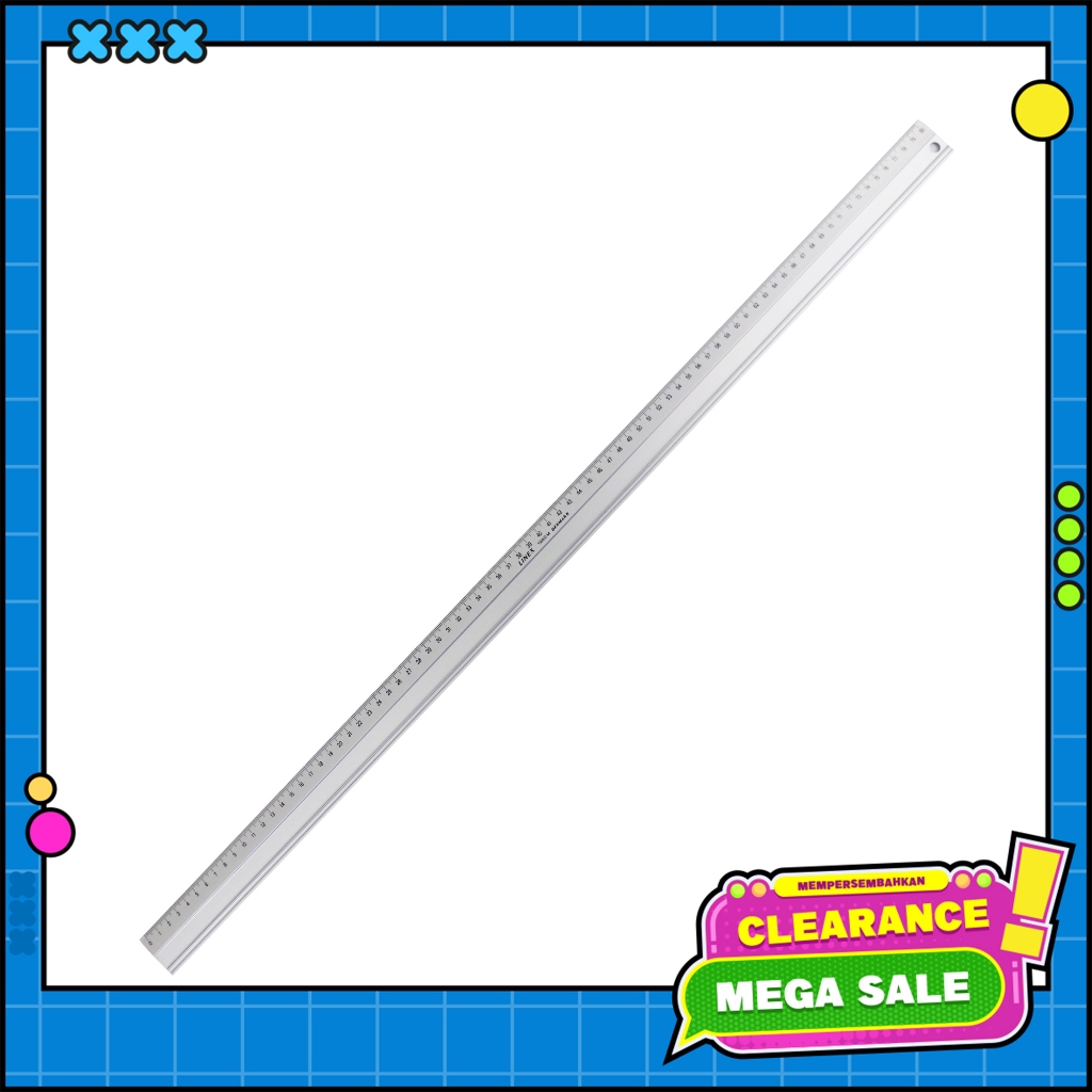 

[BMS Tangerang] Linex Penggaris Besi Anti Slip Aluminium Alloy Panjang 80 cm - 4818 00 [Clearance]