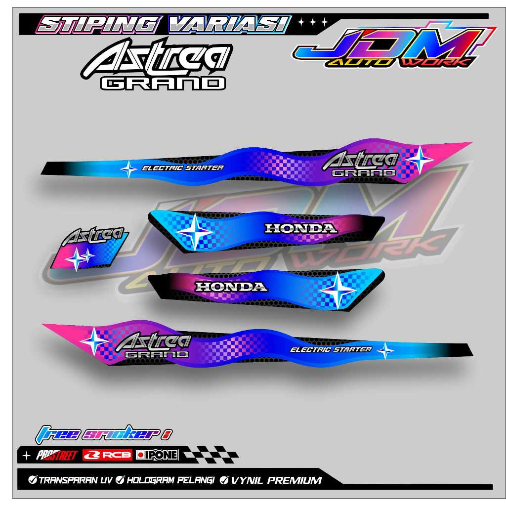 STRIPING VARIASI HONDA ASTREA GRAND / STICKER LIST MOTOR HONDA ASTREA GRAND