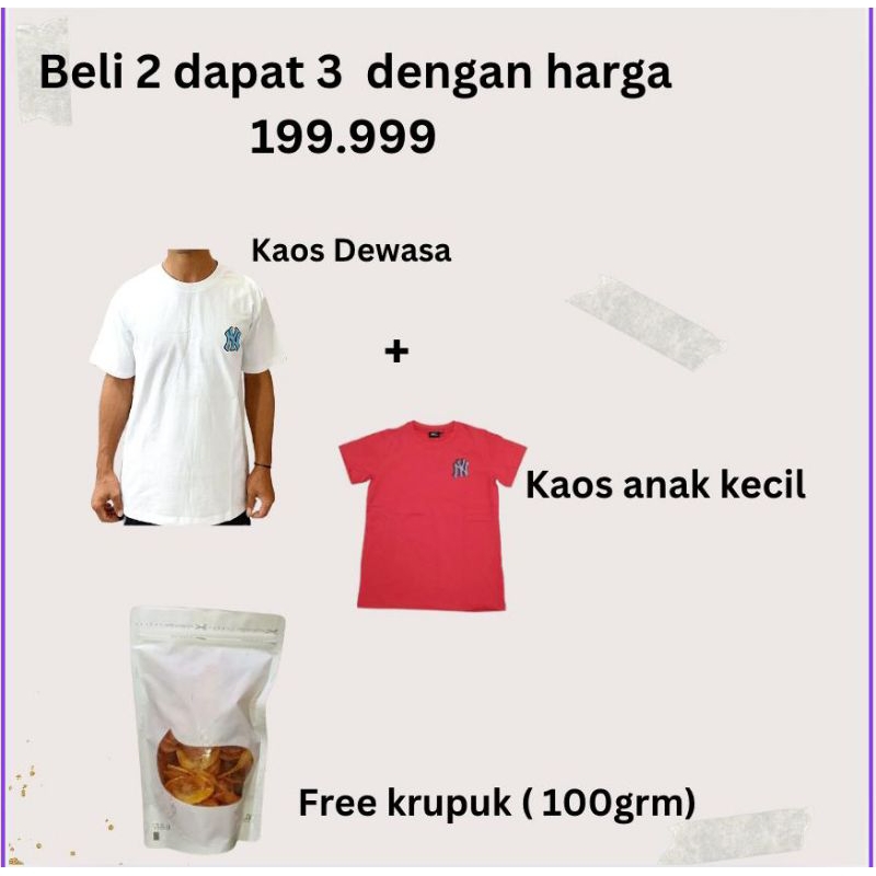 Promo paketan kaos dan kerupuk