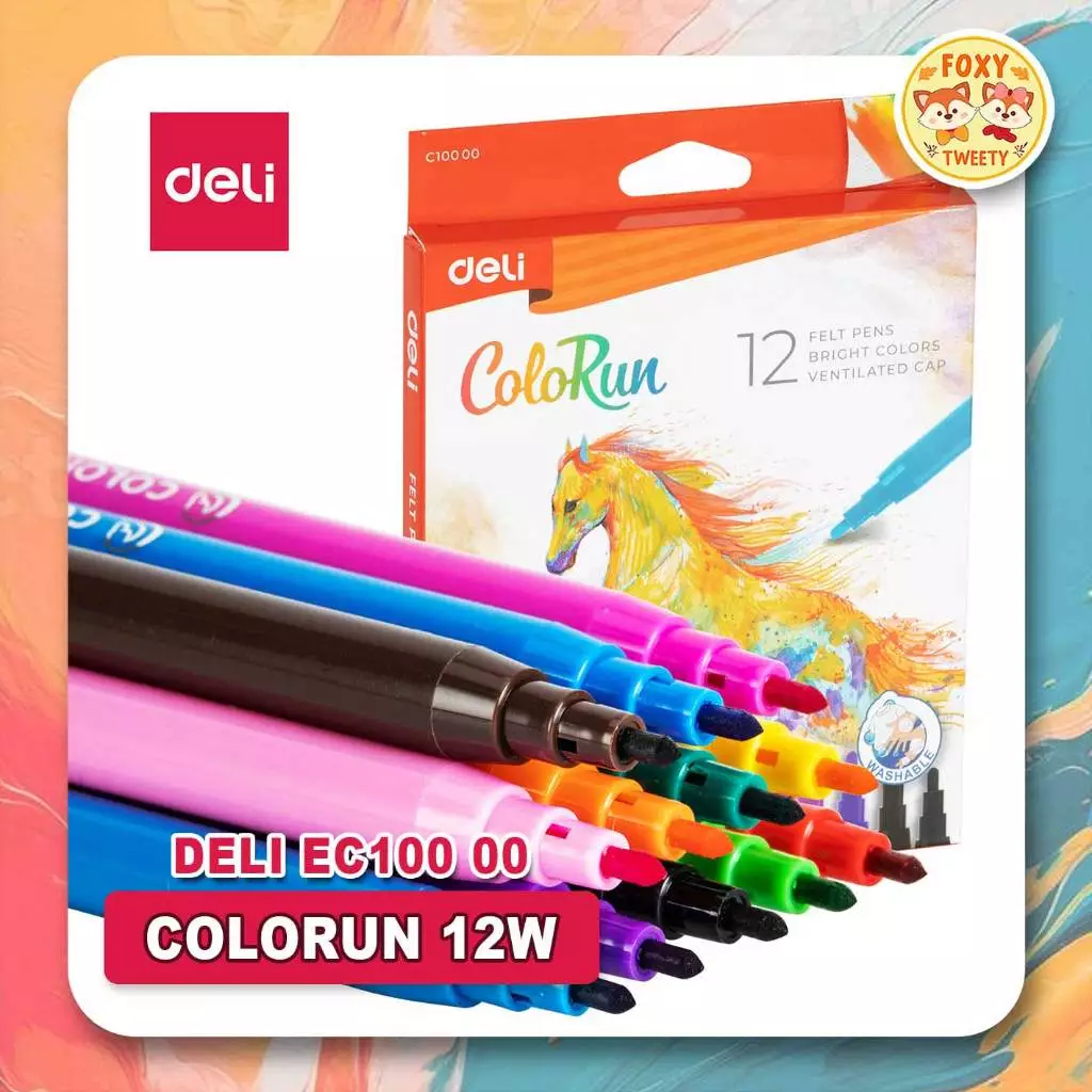 

Deli Spidol Warna 12/24 Warna Cerah - EC100