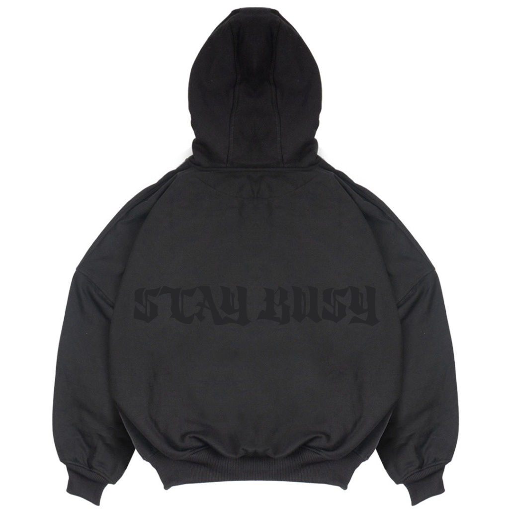 Troy Company Hoodie Boxy Oversize Black Noir - Hoodie Boxy Oversize Hitam HB 2837
