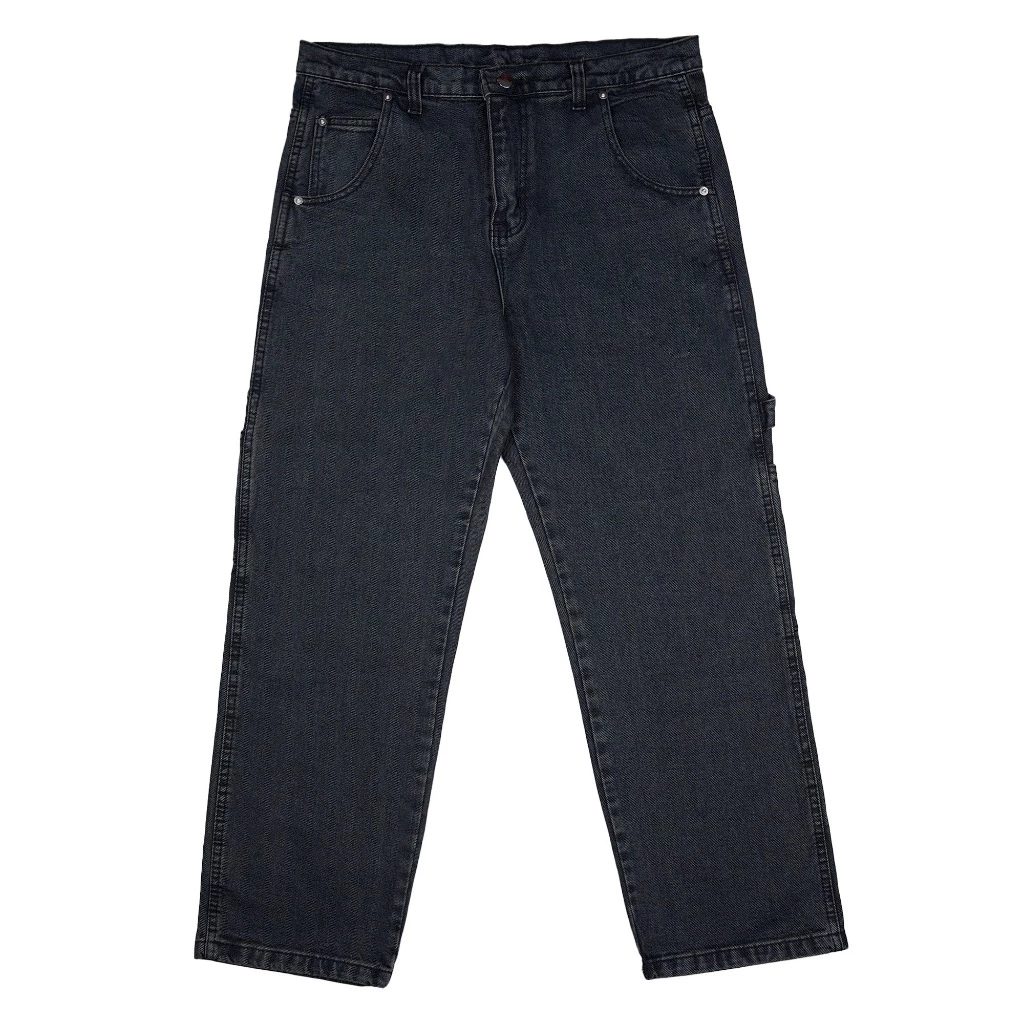 House of Smith PKU Celana Denim Pria - Smith Carpenter Pants Dark Grey #2 - Denim Long Pants