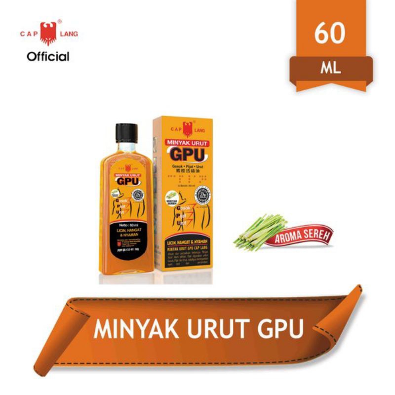 Minyak urut GPU 60mL / Minyak GPU 60mL murah