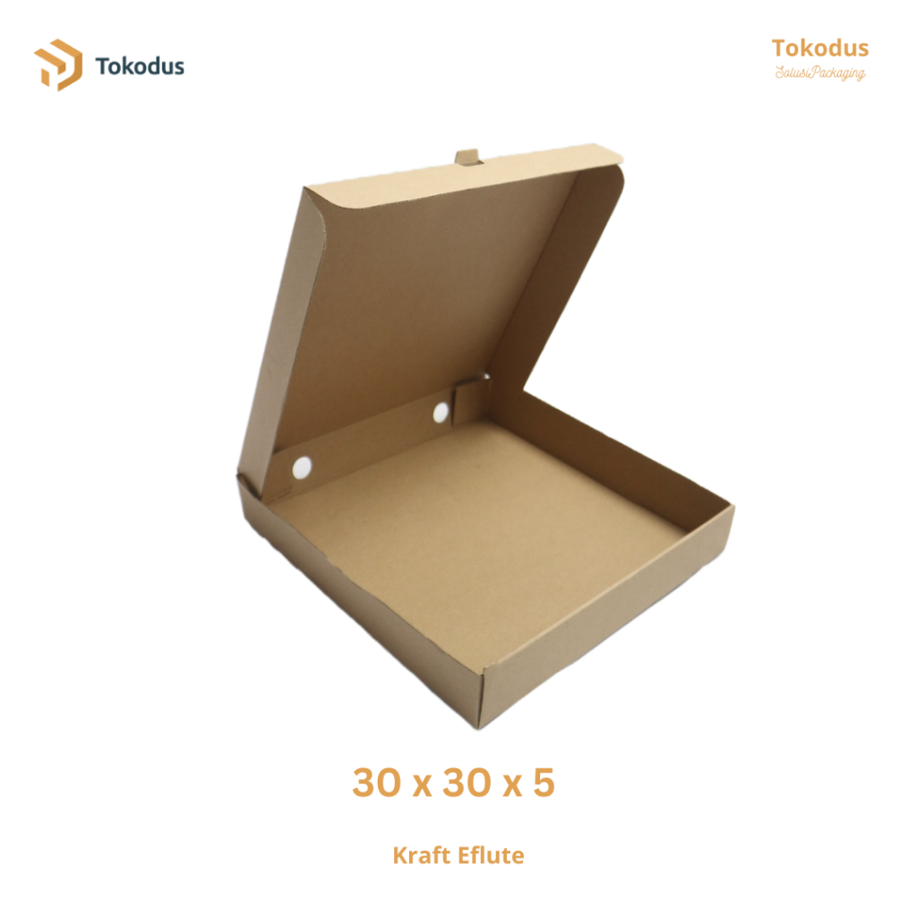 

Kardus Kotak Box Hampers/Pizza/Kado 30x30x5 Polos - Tokodus Buahbatu