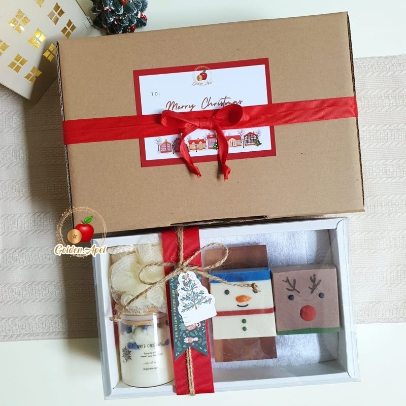 

READY PREMIUM COMBO BOX Christmas hampers gift set candle lilin aroma sabun natal handmade natural parcel