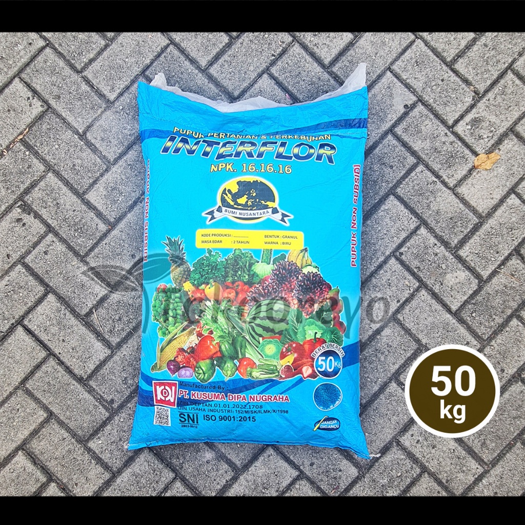 Termurah Pupuk Interflor Npk 16 16 16 Berat 50 Kg Kp Via Cargo