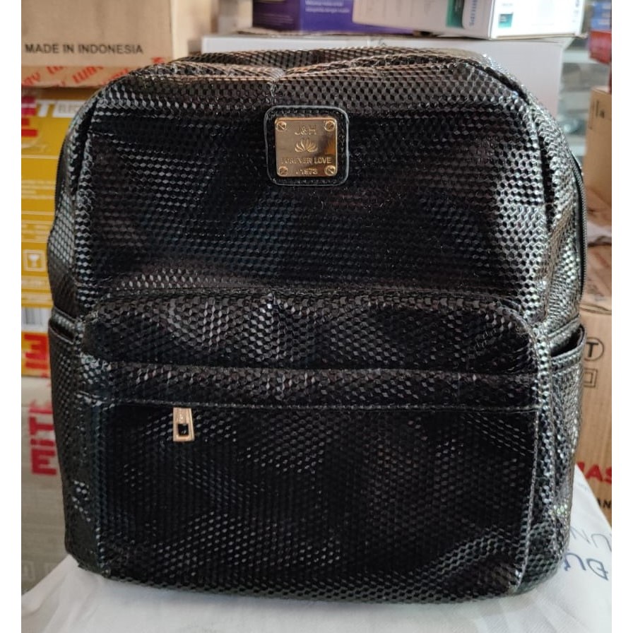 Tas Fashion Ransel Wanita Jims Honey Forever Love Hitam Preloved VN