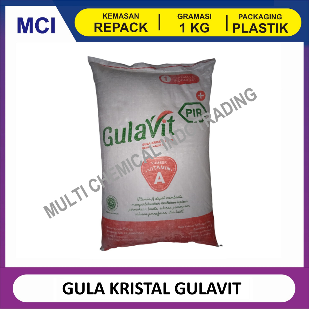 

GULAVIT GULA KRISTAL - REPACK 1 KG / GULA PASIR GULAVIT