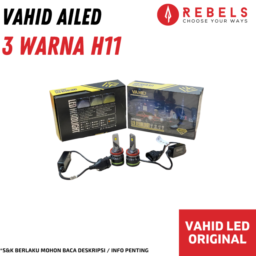 BOHLAM LAMPU LED H11 VAHID AILED 3COLOR ORIGINAL