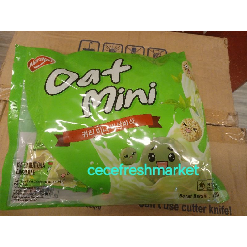 

Jual cemilan oat mini naraya rasa coklat dan matcha single pack berat 180 gr