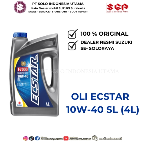SUZUKI ECSTAR GENUINE OIL SGO 10W-40 SL SEMI SYNTHETIC Original SGO