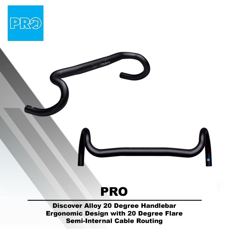 PRO DISCOVER ALLOY 20 DEGREE HANDLEBAR STANG SEPEDA BALAP/GRAVEL DROPBAR