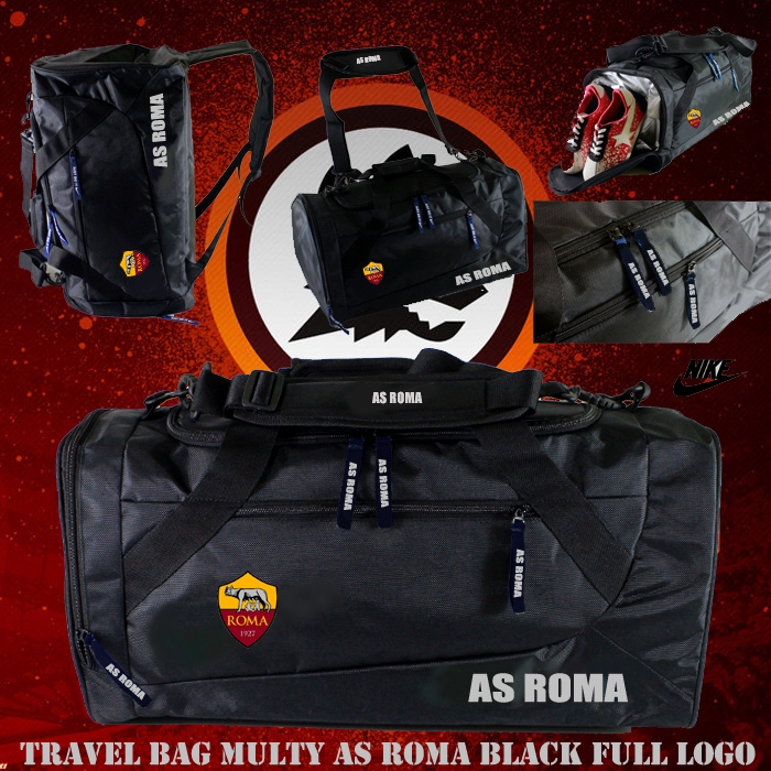 TRAVEL BAG AS ROMA - TAS AS ROMA - TAS GYM BOLA AS ROMA - DUFFEL BAG AS ROMA - TAS MUDIK ROMA