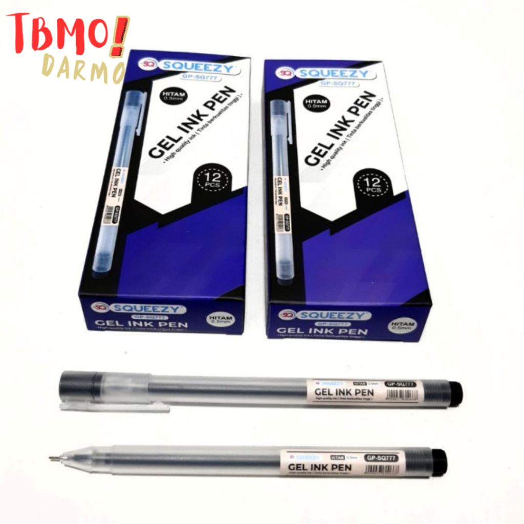

TBMO (PACK) GEL PEN SQUEEZY GP-SQ777 0.5MM HITAM ISI 12