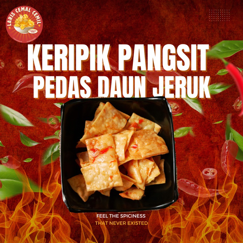 

KERIPIK PANGSIT PEDAS 1000gram/1kg LARIS CEMAL CEMIL