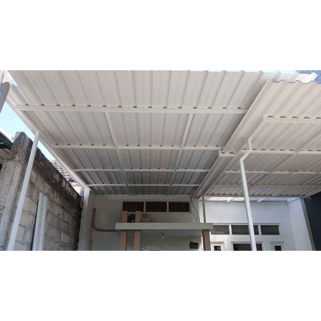 Kanopi upvc single layer warna putih