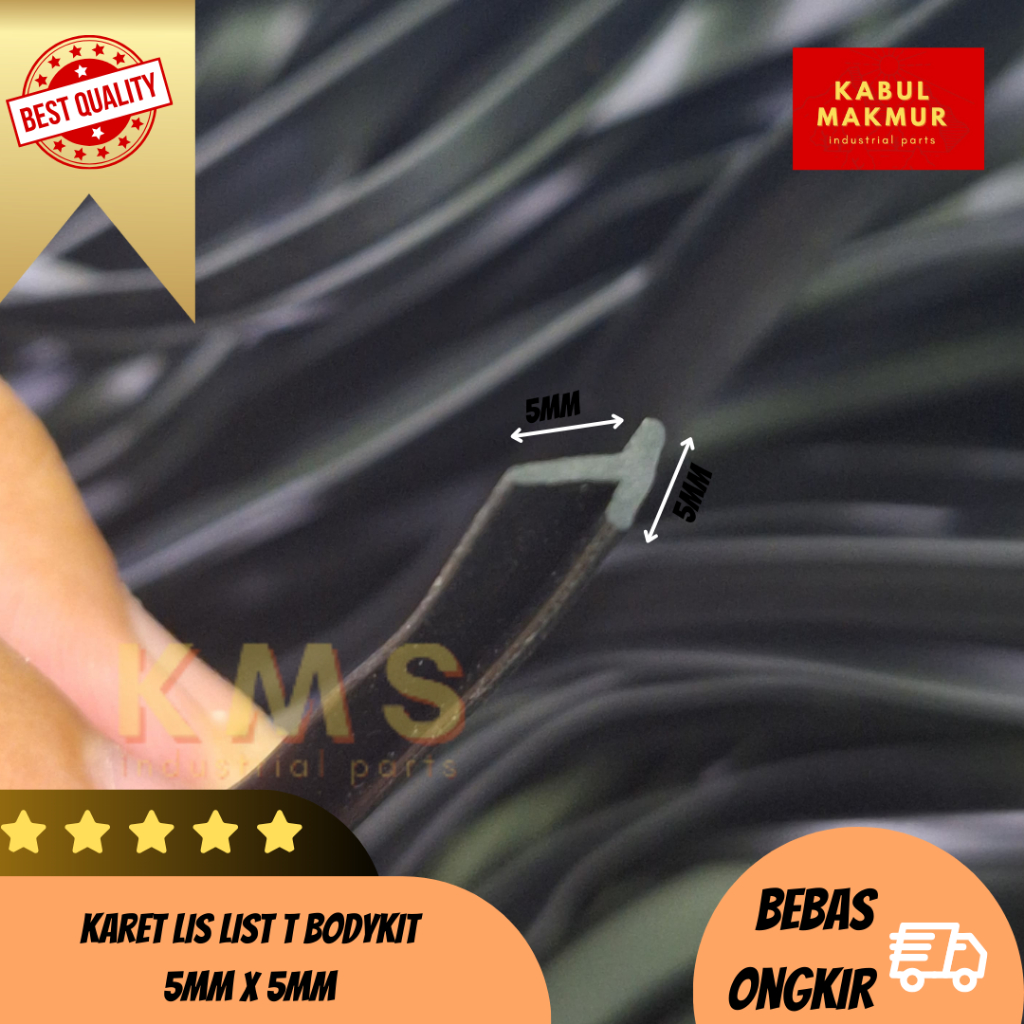 Karet Lis List T Bodykit Fender Spakbor Mobil Hitam