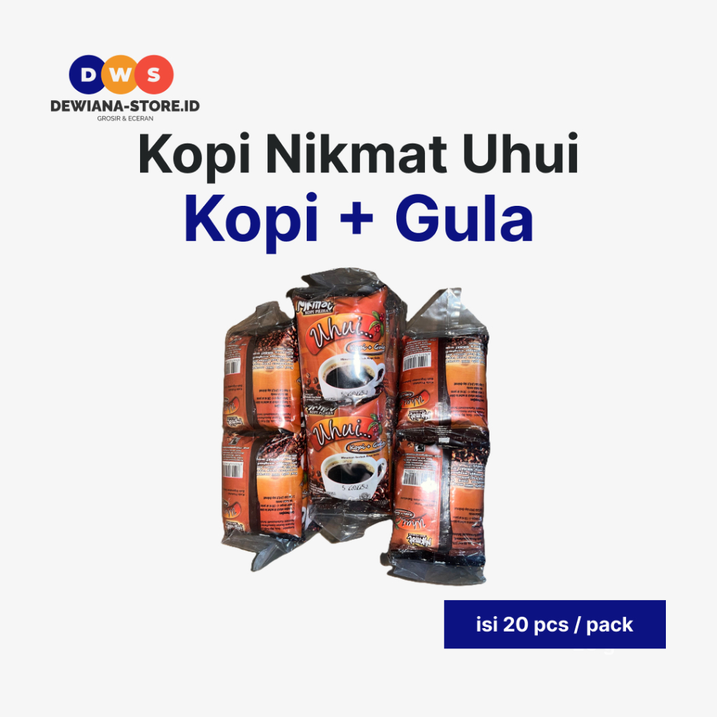 

GROSIR Kopi Nikmat Uhui Kopi + Gula (Nikmat Uhuy) Isi 20pcs/pack