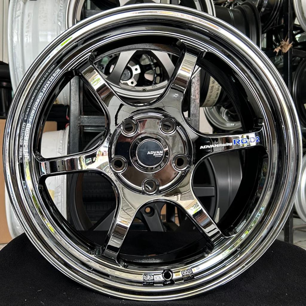 VELG MOBIL RING 17 - VELG ADVAN RGD-02 RING 17X8 HOLE 5X114.3 ET 40 BLACK CHROME