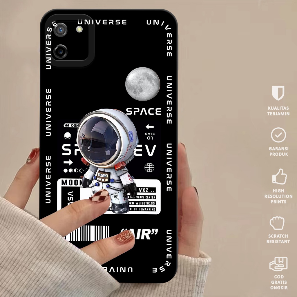 Case Realme C11 - Casing Hp Realme C11 Motif Astronot - Softcase Realme C11 - Softcase Hp Realme C11