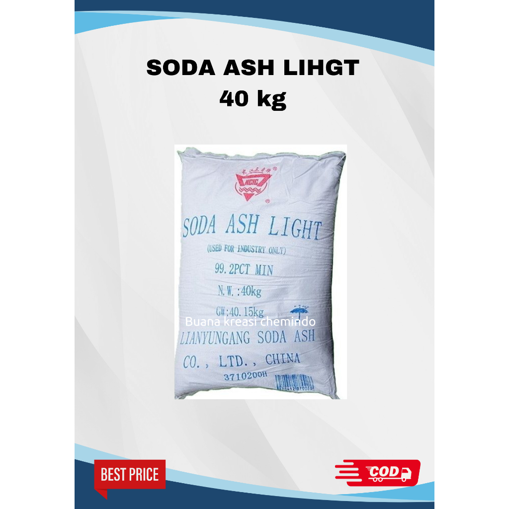 SODA ASH LIGHT 40kg (Soda abu ringan)