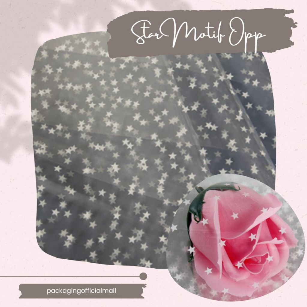 

STAR MOTIF OPP / Flower Wrapping / Cellophane / Wrap / Kertas Bunga / Kertas Kado / Flower Paper / Kertas Grosir / Kertas Import / Kertas Cellophane / Florist / Buket Bunga / Florist Supply