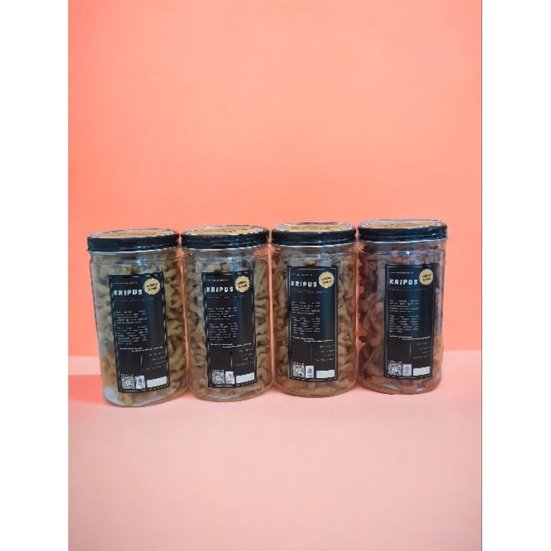 

Willow Kriuk- KRIPUS "Keripik Usus ayam" 1000ml Jar Packaging | Premium Snack