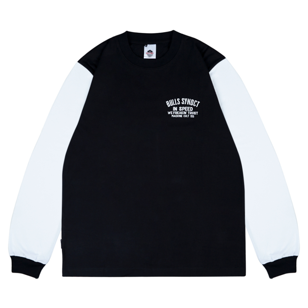 BULLSSYNDICATE Long Sleeve Smuller Black White