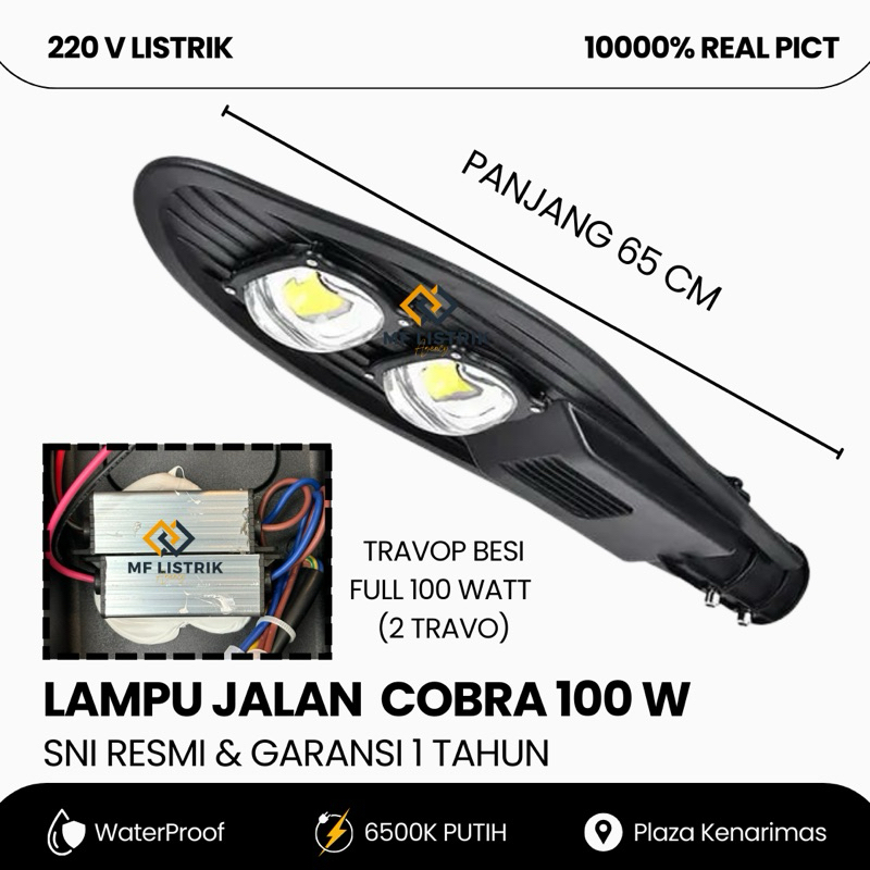[SNI] Lampu Jalan PJU Cobra Led 100 Watt Lampu Jalan Led Cobra 100 Watt