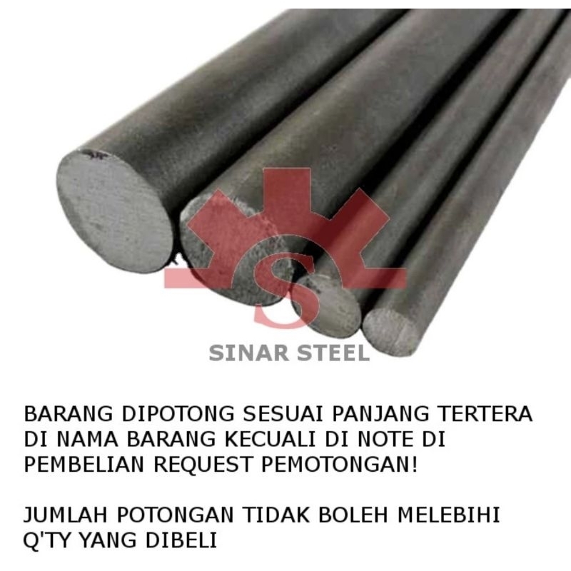 As besi 30mm St42 panjang 25cm