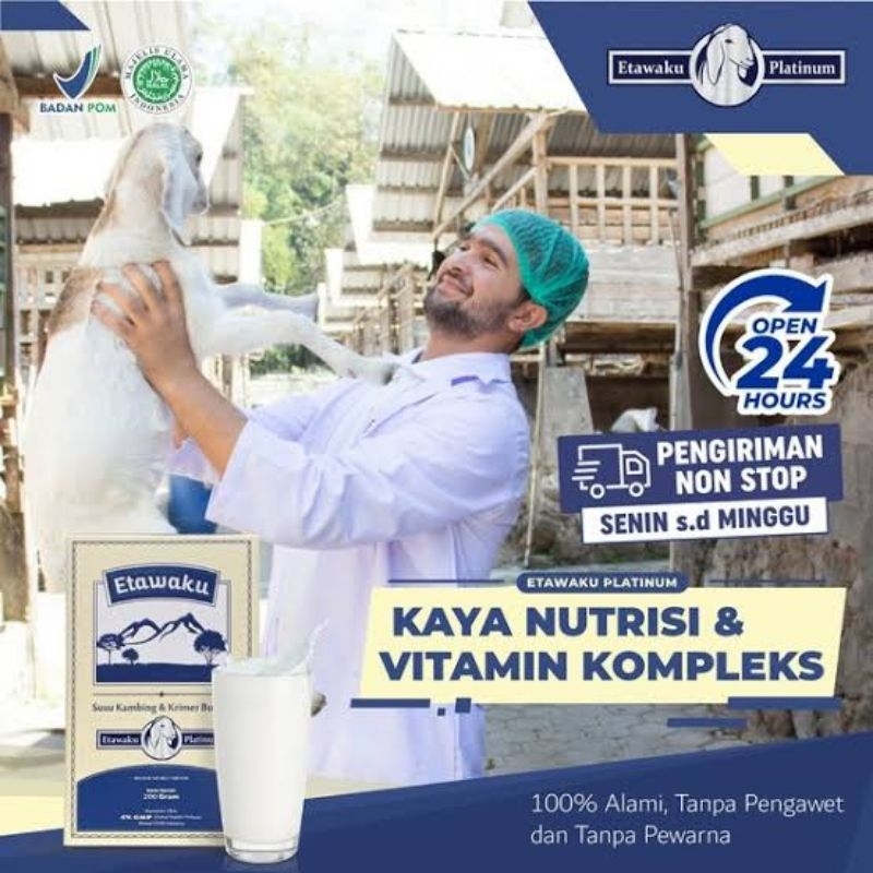 

(TERLARIS) Etawaku Platinum Asli - Susu Kambing Pembersih & Flek Paru-paru Obat TBC Radang Sesak Nafas