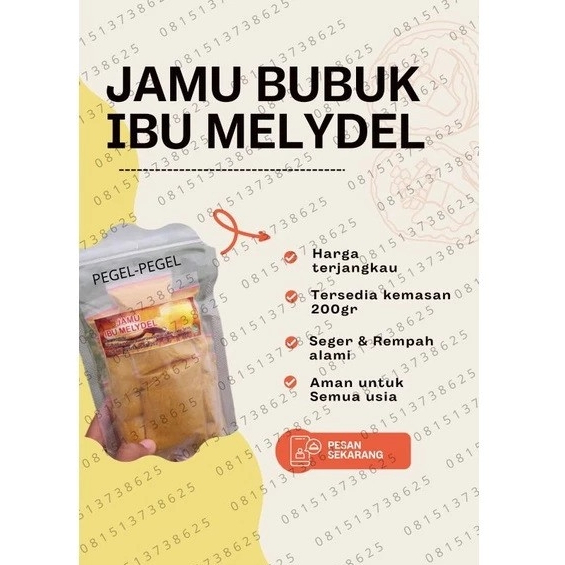 

JAMU BUBUK UNTUK PEGAL-PEGAL