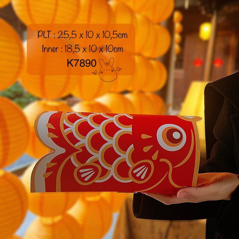 

(5pcs) Kotak Sincia K7890 Box Imlek| dus Toples Kue Bolu gulung | K78