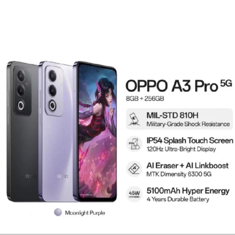 OPPO a3 pro 5G ram 8/256gb garansi resmi Indonesia