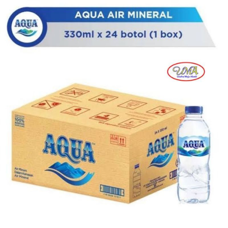 

Aqua 330ML 1 Dus / Aqua mini 1 karton isi 24 botol