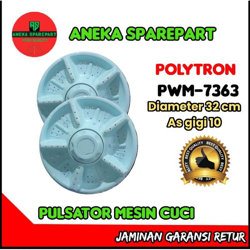 pulsator  mesin cuci POLYTRON PWM-7363 gigi 10 ORIGINAL