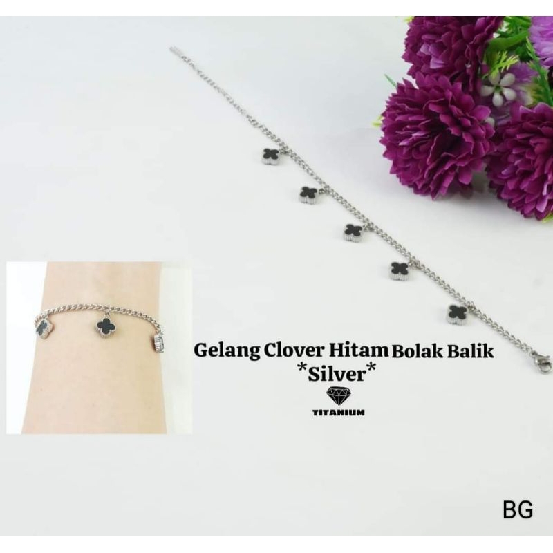 gelang sisik naga clove silver titanium