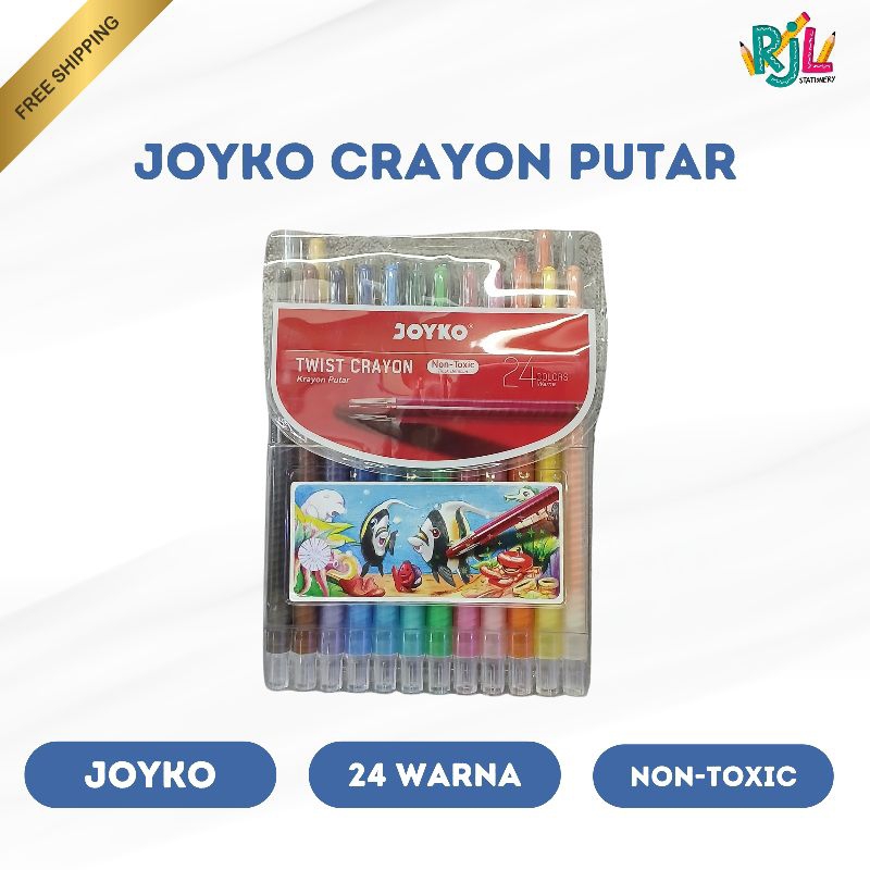 

Joyko Crayon Putar | 24 Warna | Non Toxic