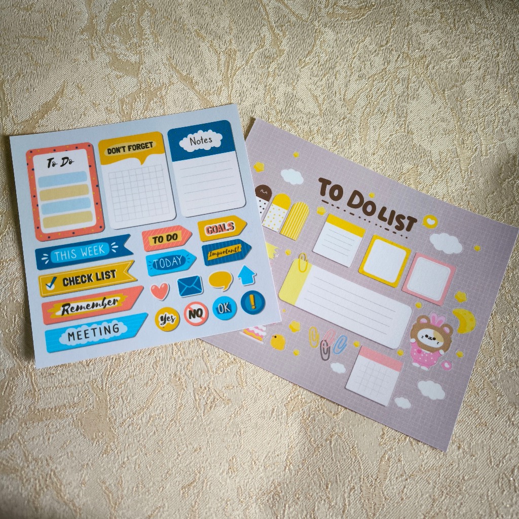 

Stiker Washi Planner / Jurnal - bundling 2 sheet