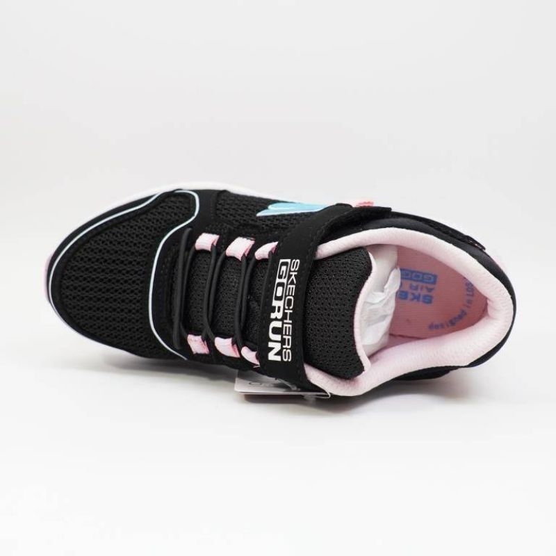 SKECHERS KIDS GO RUN LOW SEPATU ANAK PEREMPUAN SEPATU SEKOLAH ANAK SKECHERS HITAM PINK MODEL PEREKAR