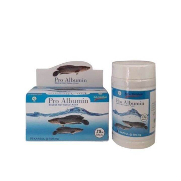 PRO ALBUMIN Ekstrak Ikan Gabus Kapsul Albumin Ikan Gabus Obat Herbal Pasca Operasi 50 Kapsul