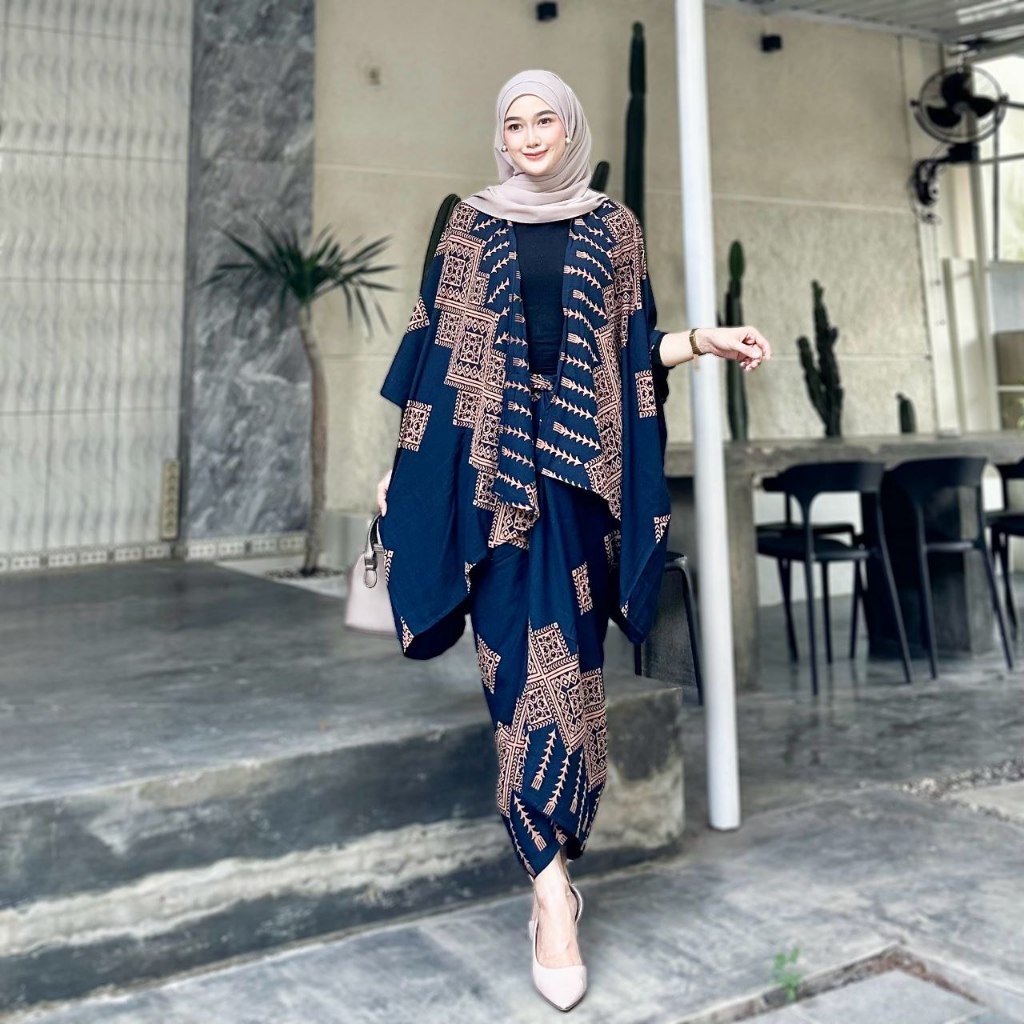 SETPRADA KAFTAN ROK LILIT KARDIGAN SET KEBAYA MODERN OUTFIT KONDANGAN SIMPLE ONE SET BATIK OUTER
